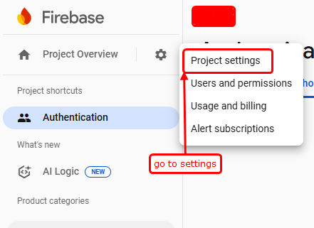 firebase setup