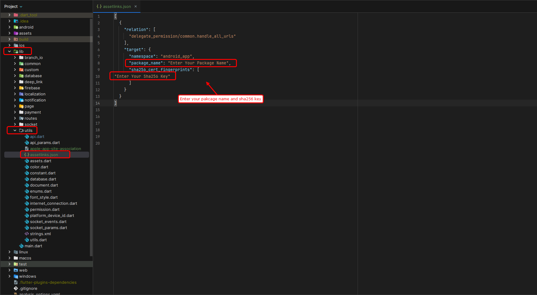 Android deeplink file