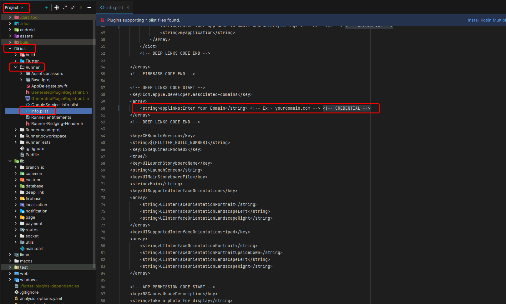 Info.plist configuration