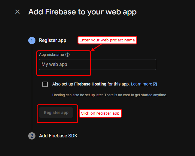 firebase setup